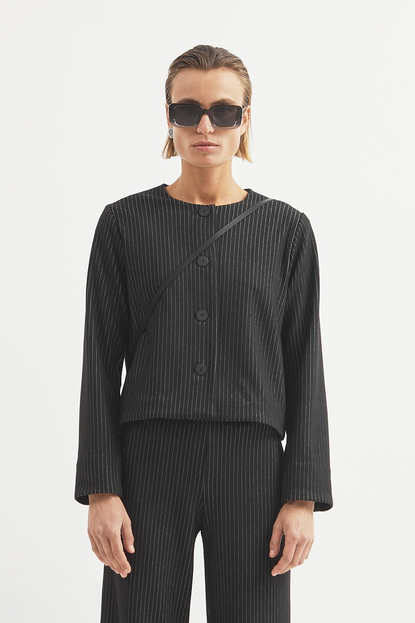 L.14074 - TOMMY MINI JACKET - Black Stripe